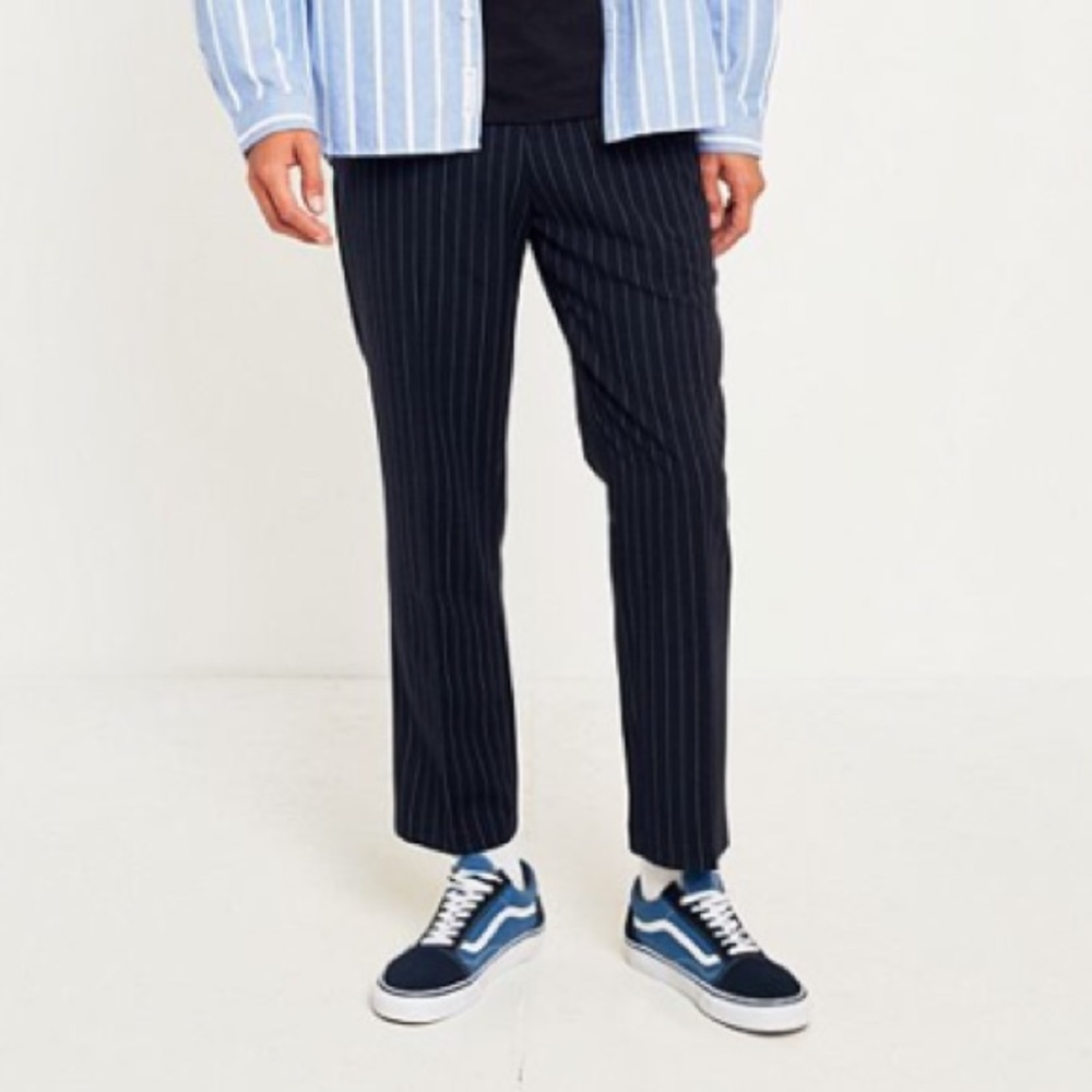 NWOT Look Navy pinstripe trousers